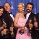 Harvey Weinstein, third from left, with one of his accusers Gwyneth Paltrow at the Academy Awards. Image via the AP.